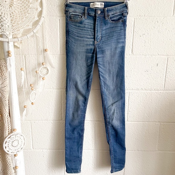 Abercrombie & Fitch Dark Blue Skinny Denim Pants - Picture 4 of 10